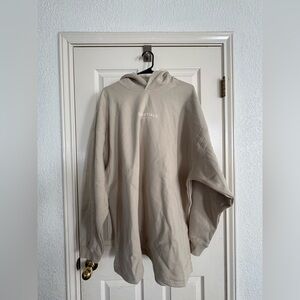 NWOT Fear of god Essentials Taupe bonded hoodie size XXL unisex